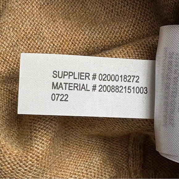 Lauren Ralph Lauren Black Label Belted Cotton-Blend Sweater Size M Camel Heather - Picture 12 of 12